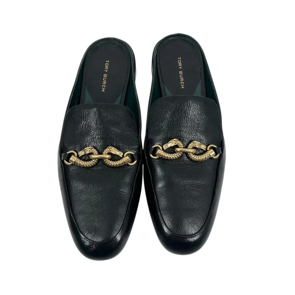NWOB Tory Burch Jessa Horse Bit Backless Loafer Mules